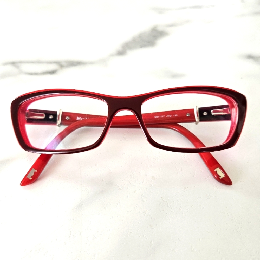 Max Mara Cateye Plastic Frames Red and maroon Bayonette glasses